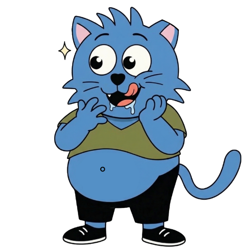 The Blue Cat mascot character